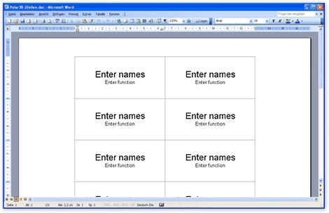  name cards/MS Word  badgepoint online shop  name badges quot;Made in